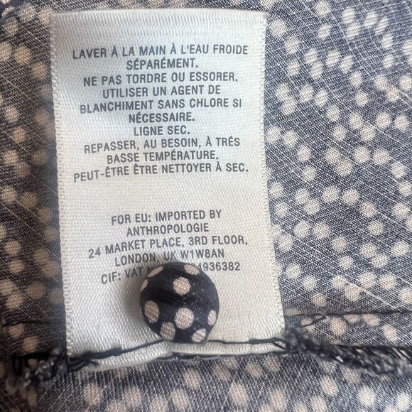 Maeve Anthropologie Navy White Nilaya Flare Pockets Balloon Sleeve Tunic Dress S - Picture 15 of 16